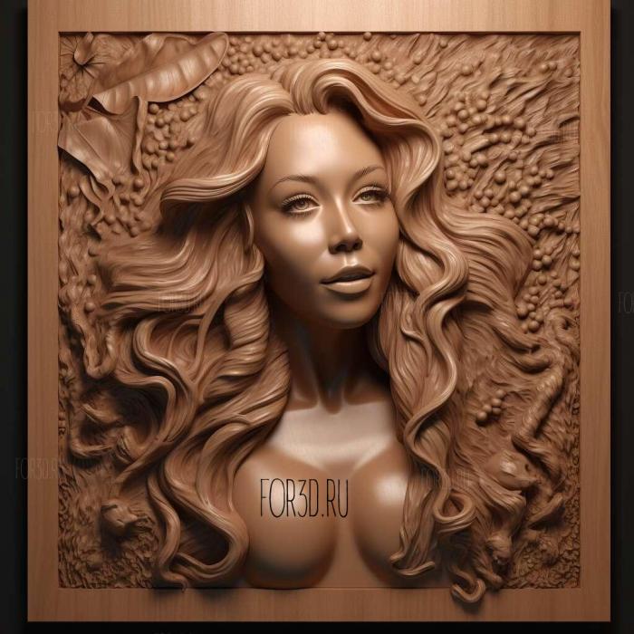 Mariah Carey 3 stl model for CNC